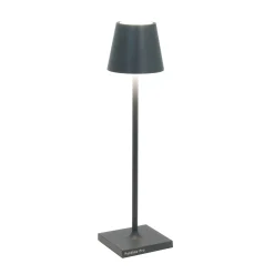 Zafferano Poldina micro akkulamppu, IP65 tummanharmaa
