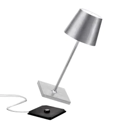 Zafferano Poldina mini akkulamppu, sisäpuoli hopea