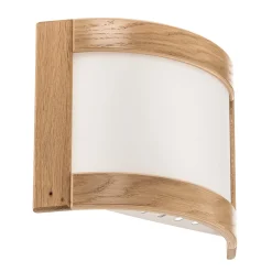 Zanna seinävalaisin puusta, korkeus 22 cm, vaalea tammi