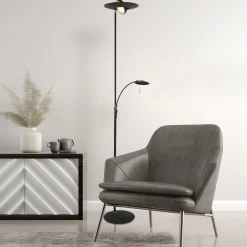 Zenith LED-lattiavalaisin, lukuvalo, CCT, metalli, musta