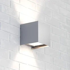Zuza 2 seinävalaisin, alumiininvärinen, metalli, neljä siipeä, 10 cm, G9